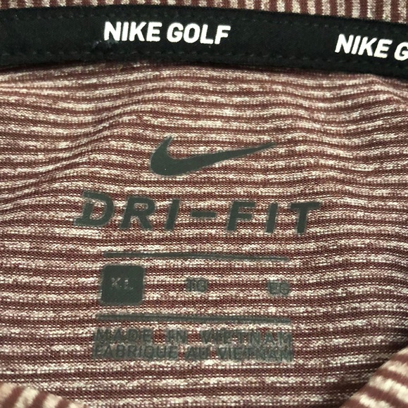 Nike Mens Dri-FIT Standard Fit Golf Polo Burgundy - Picture 3 of 5